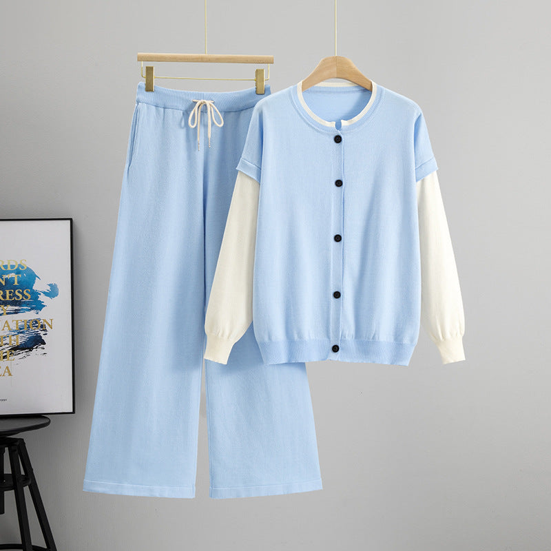 Cardigan 2-Piece Knit Cord Set