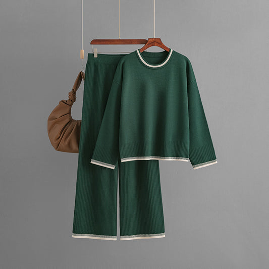 Ribbed Knit Green 2-Piece Cord Set