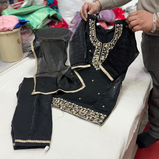 Black Handwork Salwar Suit