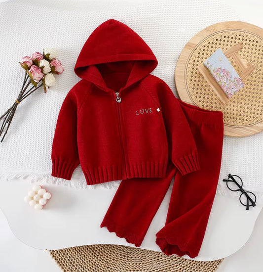 Kids Winter Hoodie Two-Piece Set