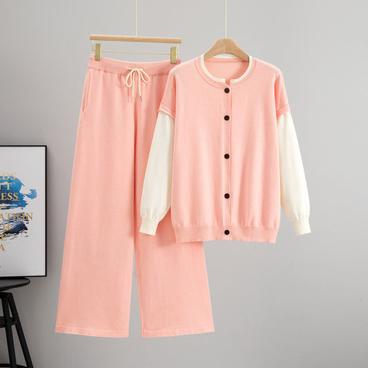 Cardigan 2-Piece Knit Cord Set