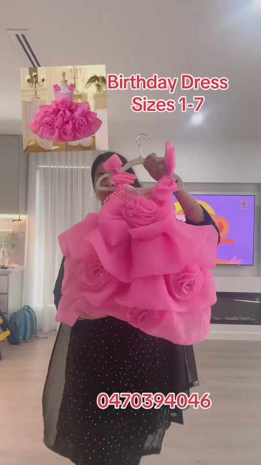Pink Dress with Bow Shoulders